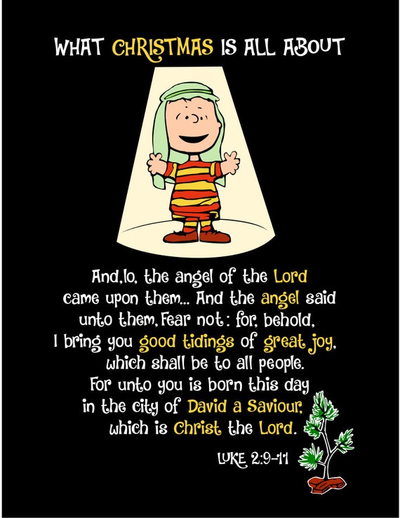 Charlie Brown Christmas Scripture svg file Etsy