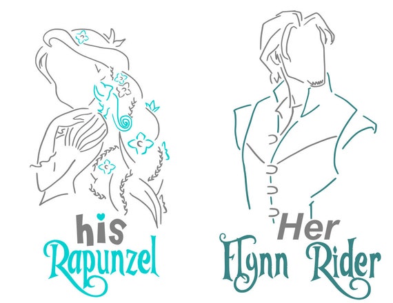 Download Rapunzel and Flynn Rider Tangled Disney Couples svg