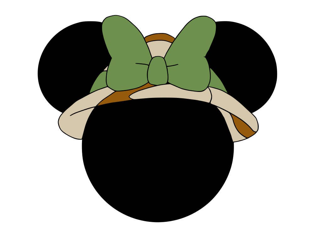 Mickey and Minnie Heads Safari or Jungle Hats svg pdf | Etsy