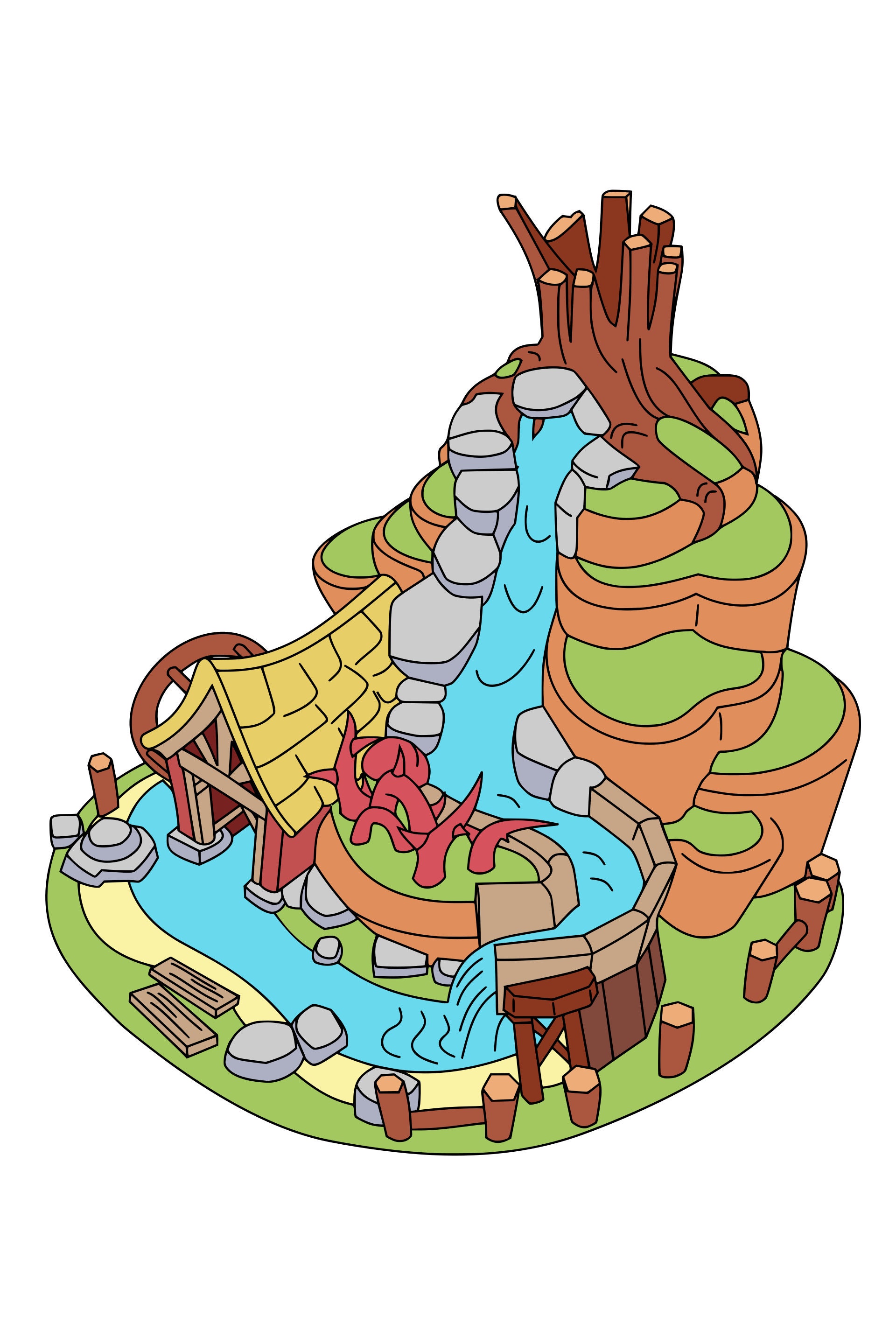 Splash Mountain Disney Ride svg pdf png file | Etsy