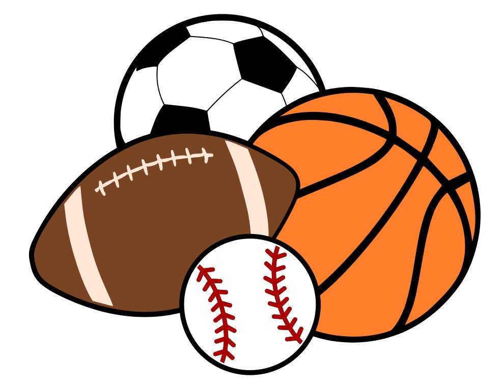 Sports Balls Basketball Soccer Football Baseball svg Etsy