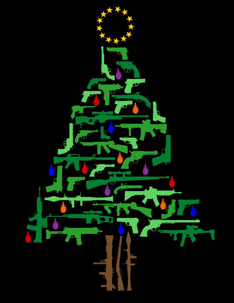 Gun Christmas Tree svgs png pdf and dxf files | Etsy