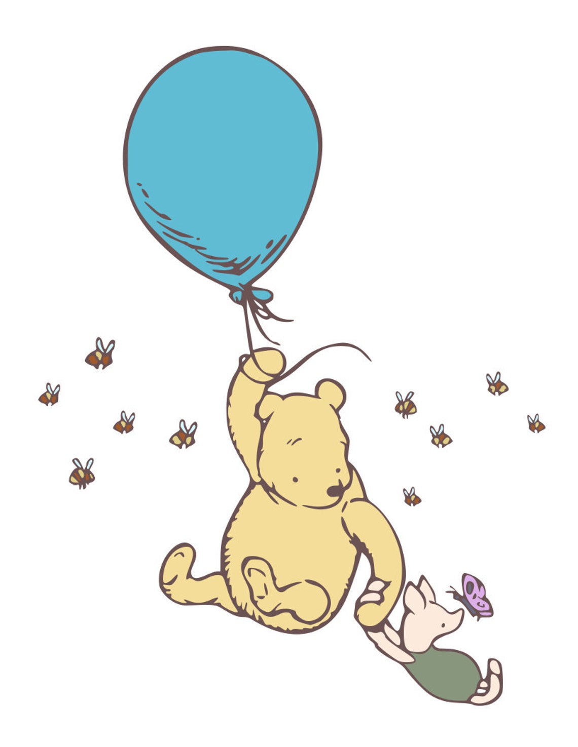 Classic Winnie the Pooh and Friends svg pdf png and dxf | Etsy