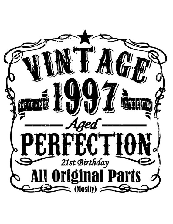 Download Vintage 21st birthday svg pdf png file | Etsy