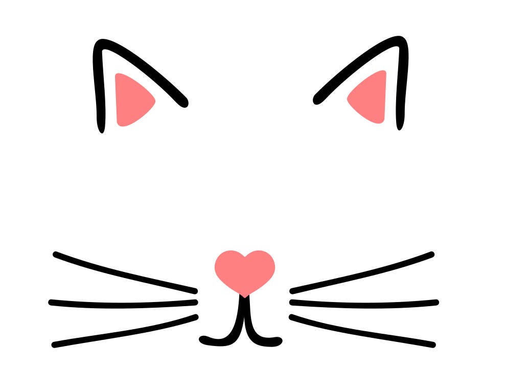 Download Cat face svg pdf png file | Etsy
