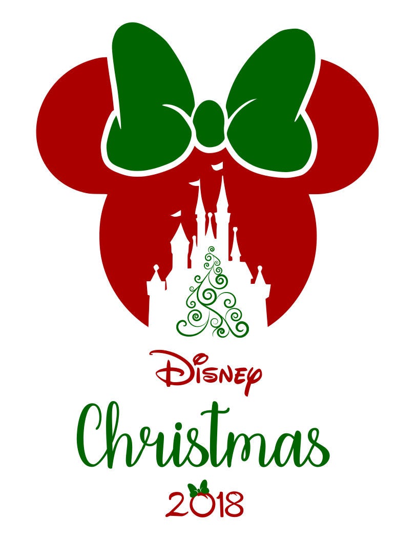 Download Disney Christmas Mickey and Minnie Head 2018 and 2019 | Etsy