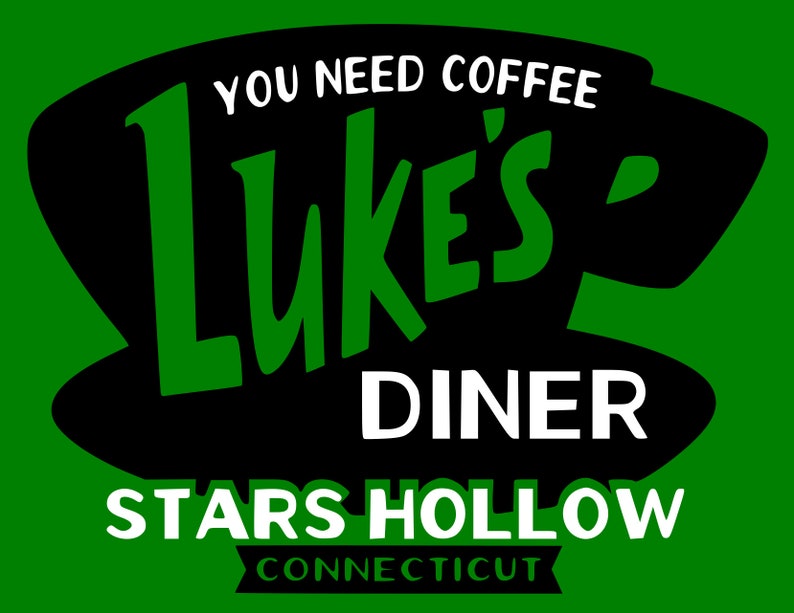 Download Luke's Diner svg pdf png dxf file | Etsy