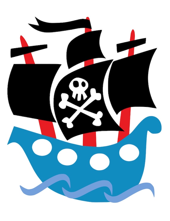 Barco Pirata Svg Pdf Png Y Archivo Dxf Etsy