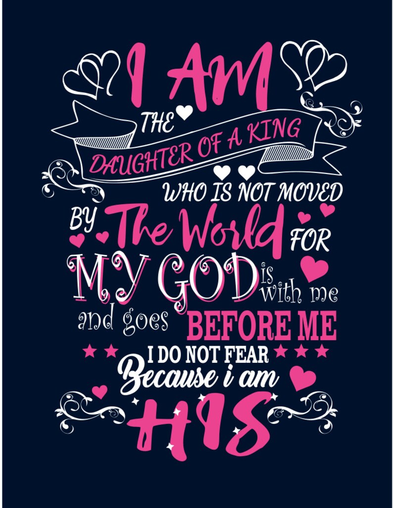 Daughter of a King svg png pdf file | Etsy