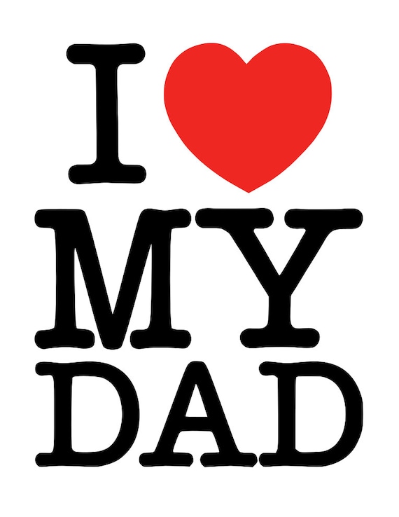 I Heart My Dad svg file | Etsy