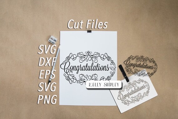 Download Congratulations Cut File Svg Card Cut Out Congratulations Etsy