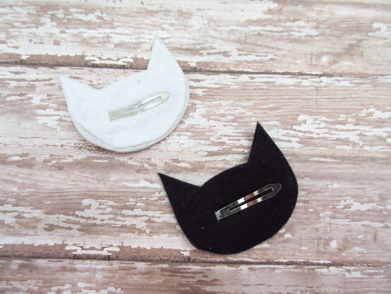 leather cat hair clip Halloween cat snap clip Cat bow hair clip bow black cat snap clip cat snap clip,Halloween cat hair clip