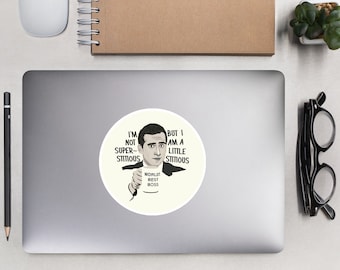 Michael Scott Portrait | The Office Vinyl Sticker | Laptop Sticker | Hydroflask Sticker | Planner Stickers | Die Cut Stickers/Decal