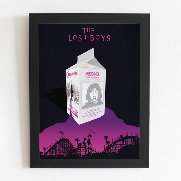 The Lost Boys Minimal Illustrated Movie Poster | Unique Film Wall Fan Art | Home Decor Print | Alternative Movie Poster