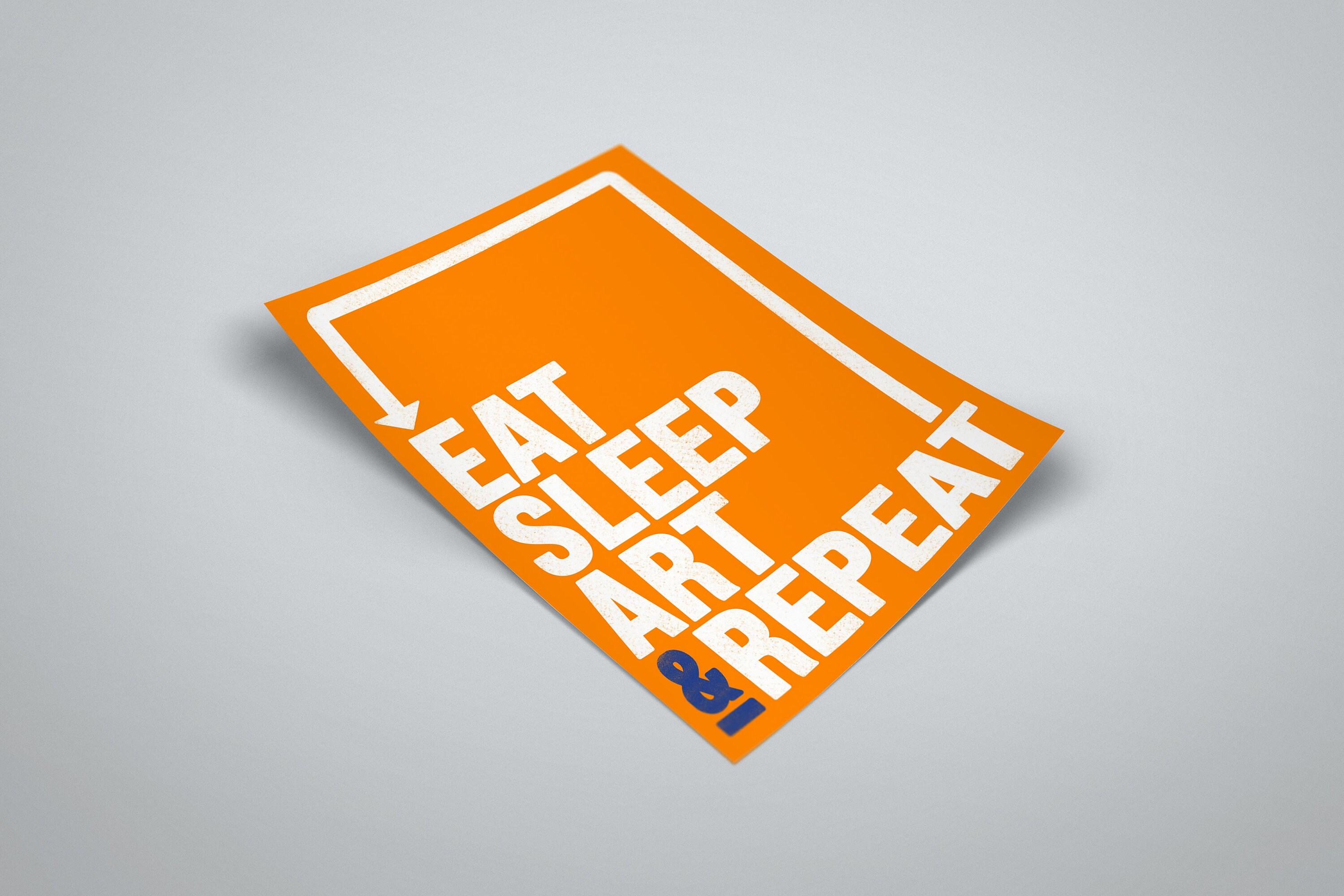 Eat Sleep Art リピートプリント：タイポグラフィポスター、ホーム 