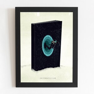 Poster del film Interstellar: stampa minimalista di fan art del film
