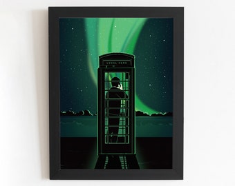 Local Hero Minimalist Film Poster | Peter Capaldi | Scotland Northern Lights | Alternative Poster