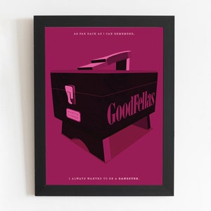 Goodfellas Minimal Illustrated Movie Poster Unique Film Wall Fan Art Home Decor Print Alternative Movie Poster image 1