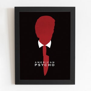 American Psycho Patrick Bateman Minimalistisches Filmplakat | Einzigartige Film Wand Kunst | Wohnkultur Druck | Alternatives Filmplakat