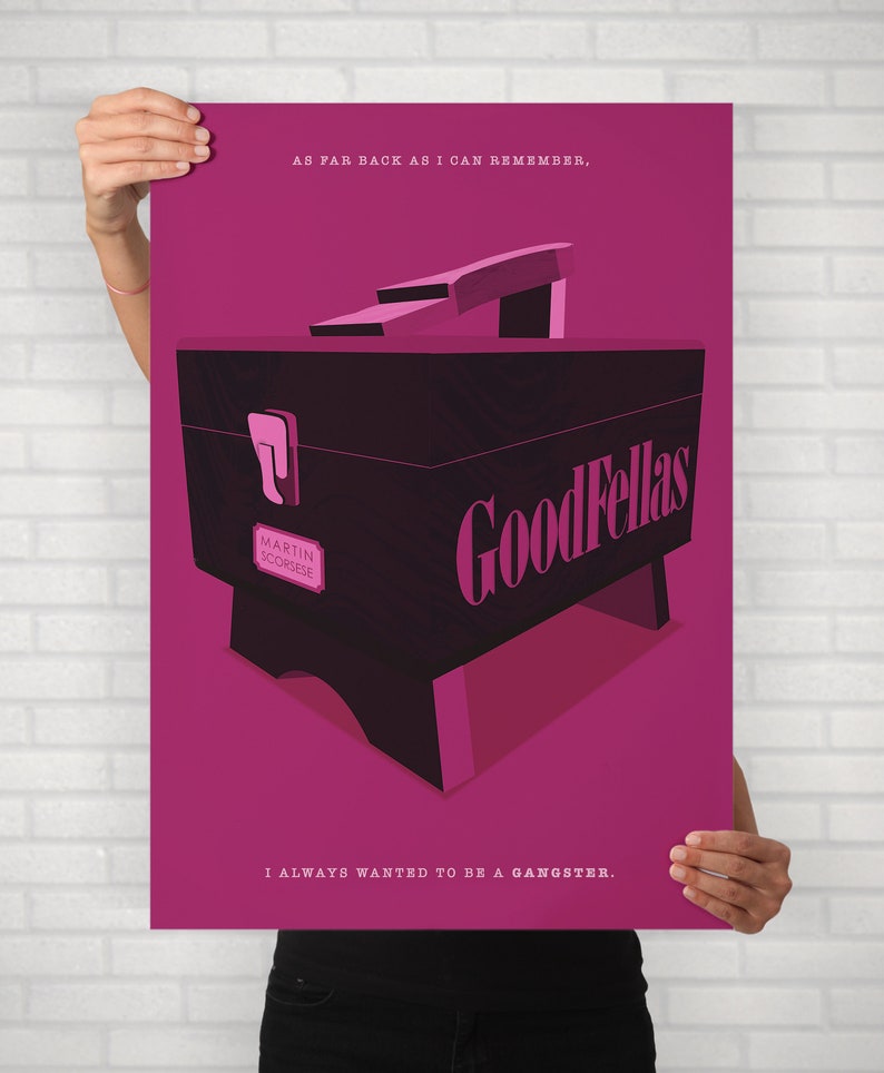 Goodfellas Minimal Illustrated Movie Poster Unique Film Wall Fan Art Home Decor Print Alternative Movie Poster image 4