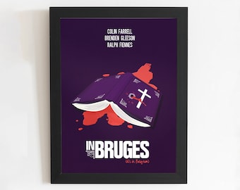 In Bruges Film Poster Print | Custom art | Unique Minimal Movie Print | A4,A3,A2,A1 | Alternative Movie Poster