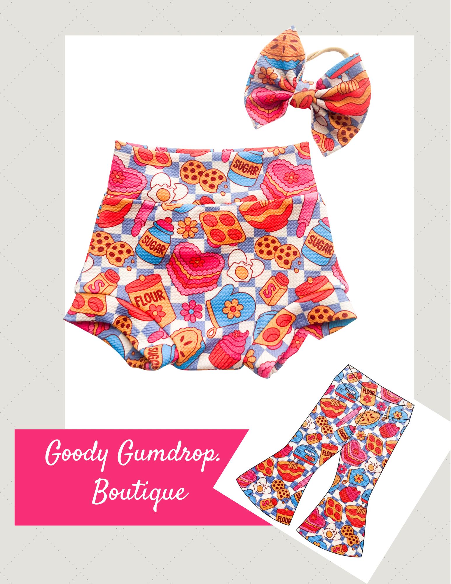 Baby Girl Toddler Baking Pants Bummies Nylon Bow set 0/3-24 mos Bloomers Headband diaper GIFT Heart cake Birthday Party