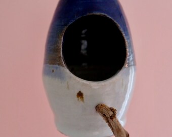 Blue & White Birdhouse