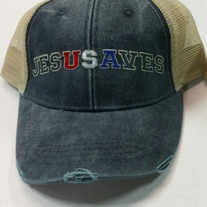 Jesus Saves USA Cap