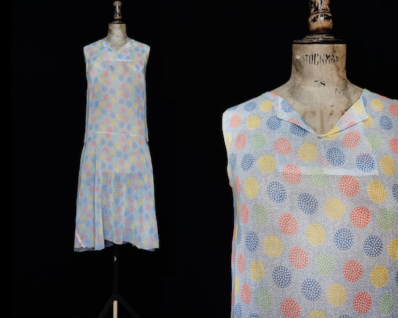 Late 1920s Printed Cotton Day Dress