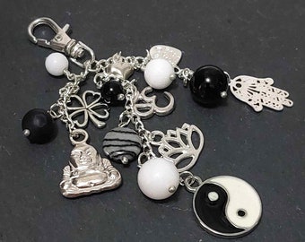 Yin Yang Bag Charm - Buddha Bag Charm - Hamsa Hand Bag Charm - Peace Bag Charm