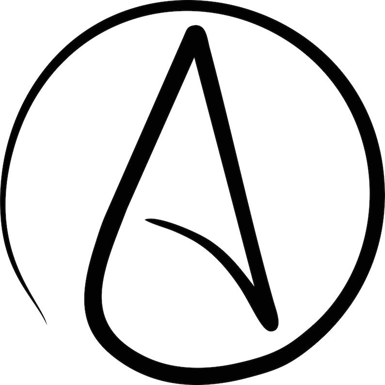 Atheist symbol vinyl decal image 1