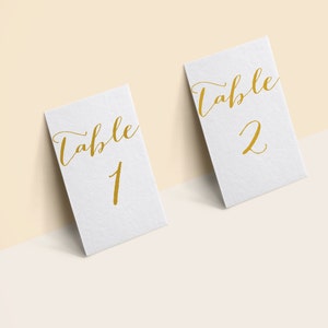 Tabla Número 1-50 4X6 oro IMPRIMIBLE