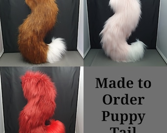 Made to Order Faux Fur Puppy Tail: Furry/Kemonomimi/Otherkin/Therian/Cosplay