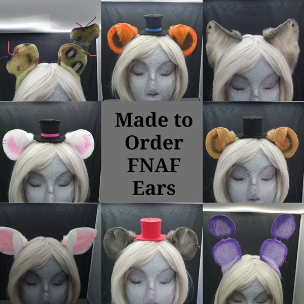 Made to Order Fnaf Ears Headband - Drop Down for Character Choice