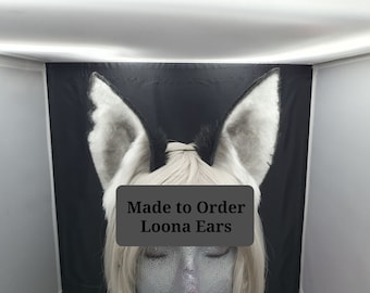 Made to Order - Loona Ear Headband/Tail/Full Set, Black and White