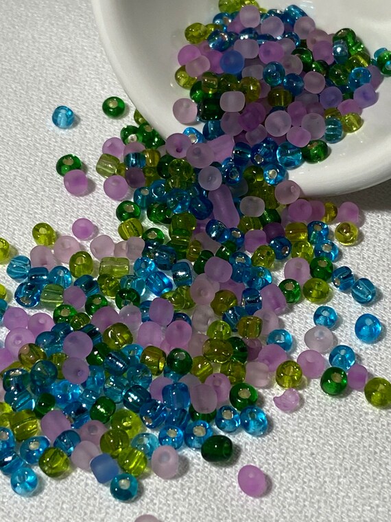 Glass Seed Beads E Beads 6/0 Czech Seed Beads 4mm Glass Beads Glass Bead  Color Mix Loose Glass Beads 
