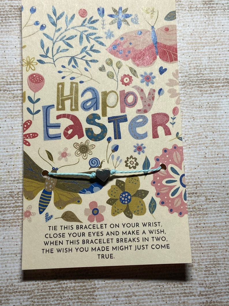 Easter Basket Gift Friendship Friend Jewelry Gift for Friend Happy Easter Wish Bracelet Best Friend Bracelet