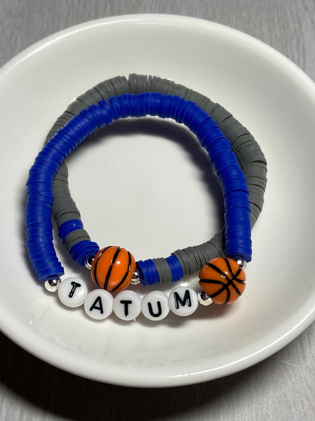 Basketball Heishi Bracelet Team Bracelet Sports Bracelet Etsy