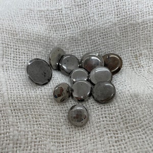 11 Antique Stainless Steel Military Buttons