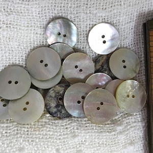 MOP Buttons, Vintage Black Abalone, 13/16”, Qty 20