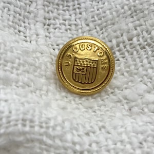 Uniform Button, U.S. Customs Vintage Gold, 5/8&quot;, Unused Old Stock