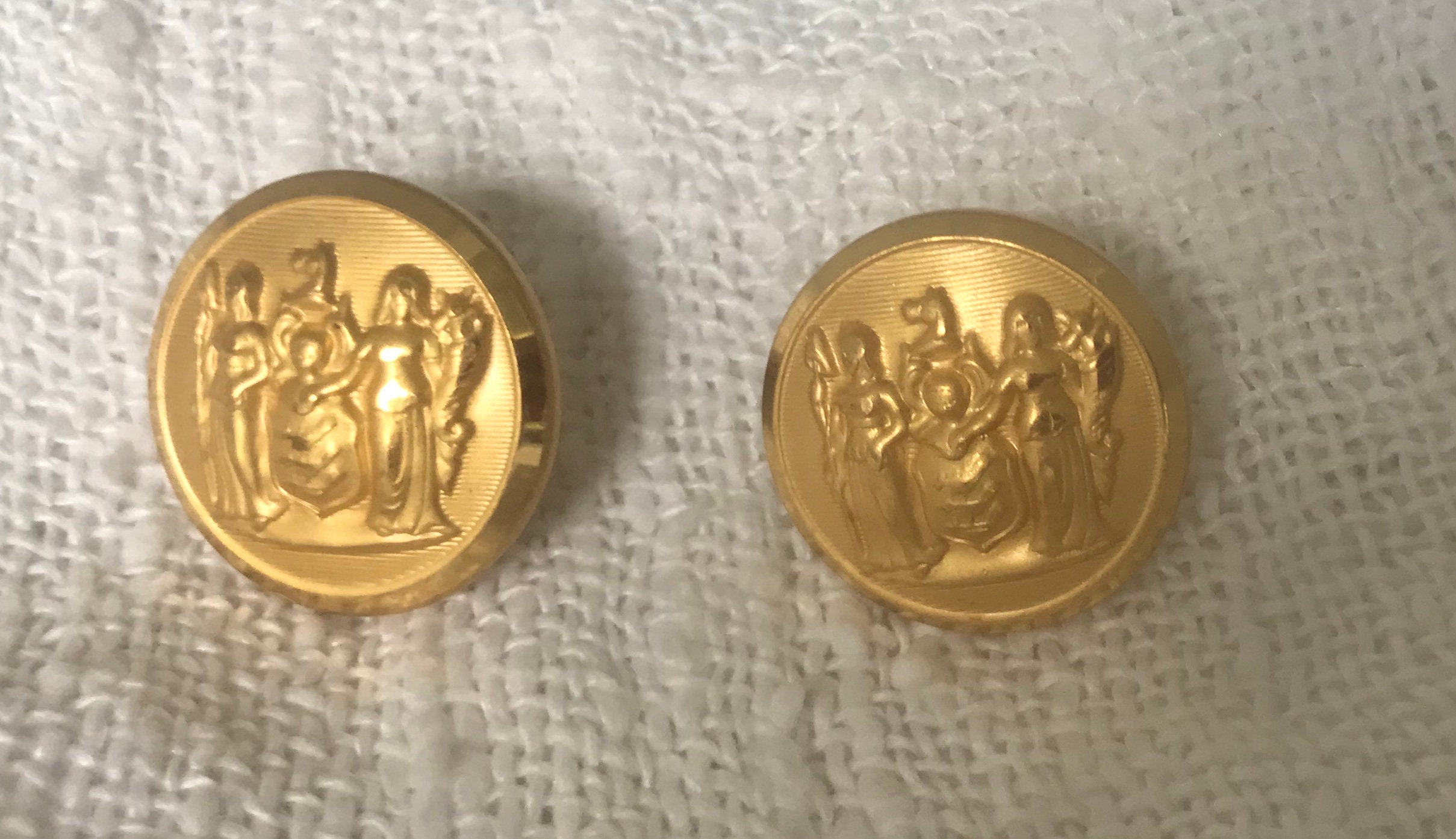 Vintage Button State Seal of New Jersey 25mm Gold Gilt Coat | Etsy