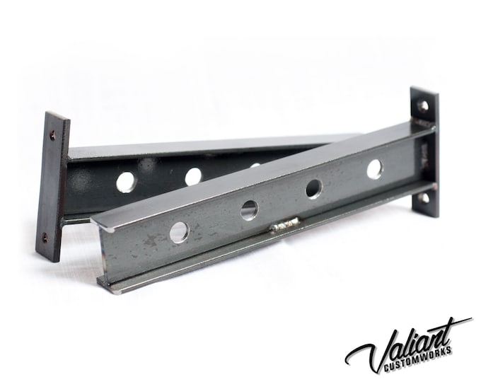 Drilled I-Beam Shelf Brackets - 1 pair