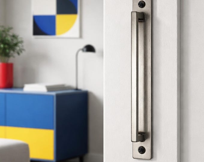 1/4" Industrial Raw Steel Cabinet Handle - Face Mounting