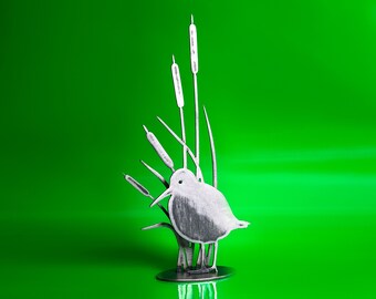 Little Bird Among Bulrushes! Steel interior decor