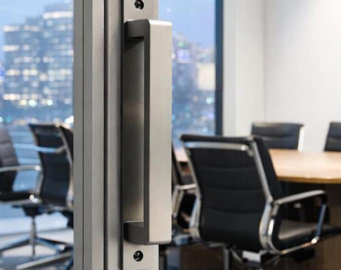 Handmade Steel Barn Door Handle – Industrial Rustic Door Pull