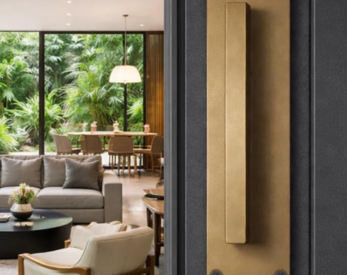 Industrial Steel Barn Door Handle – Square Bar Loft Door Pull