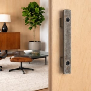 Industrial 3/4" Low profile barn / sliding door handle - 1-1/4" total projection