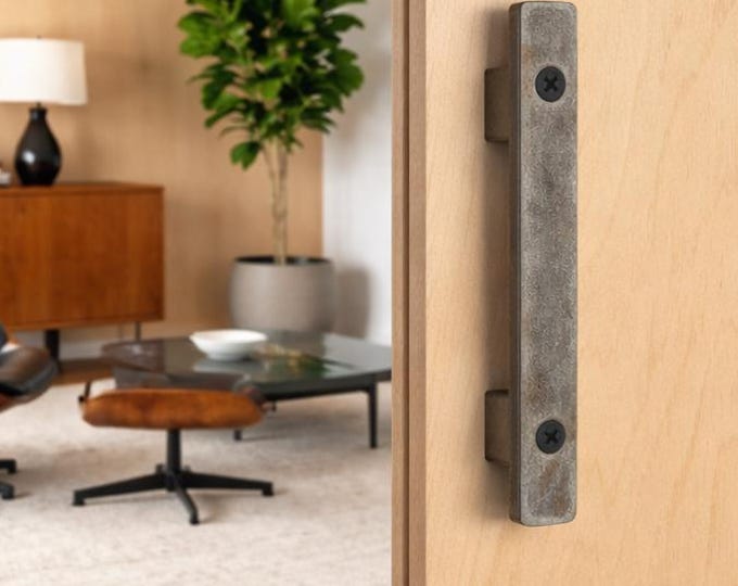 Industrial 3/4" Low profile barn / sliding door handle - 1-1/4" total projection