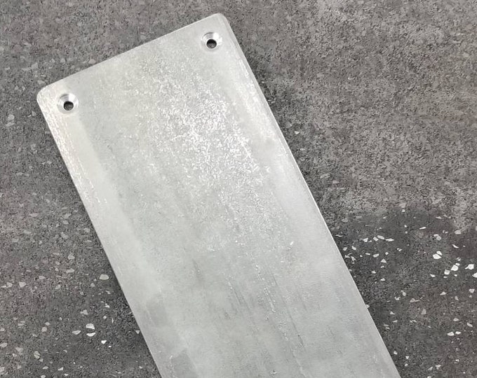 Large 4" Flat Steel Push Plate - Loft Door, Industrial Door 10" - 26"